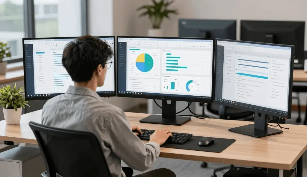 “Free AI Tools for Productivity demonstrating task management and workflow automation for beginners.