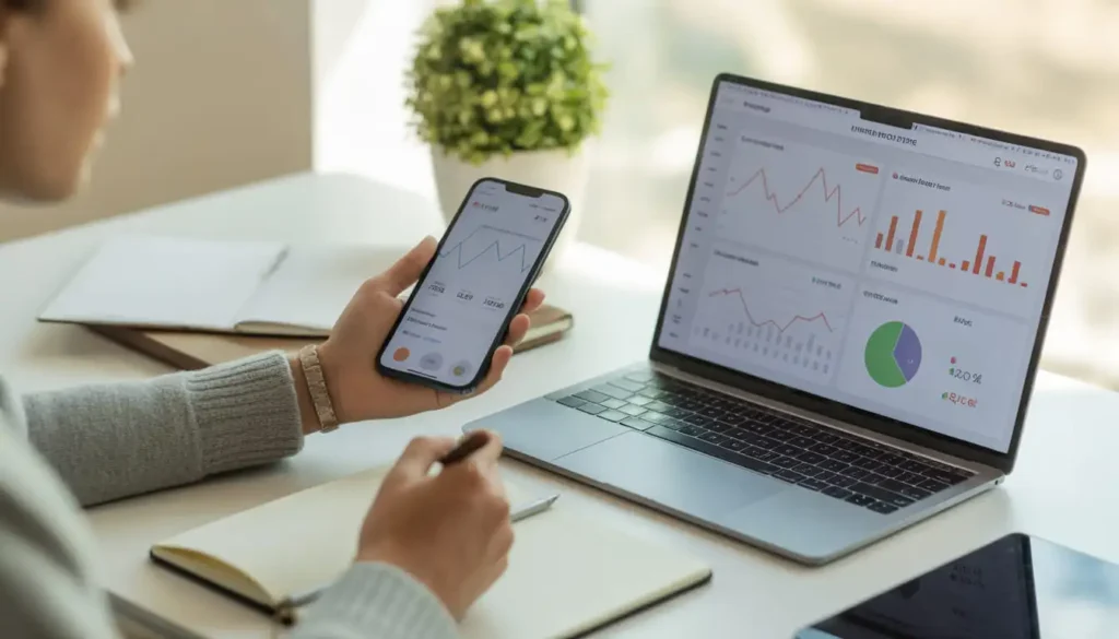 “Passive Income Ideas for Beginners illustrating creating digital content and online courses for earning money.”