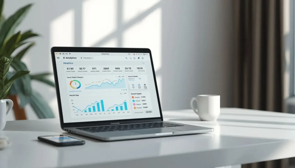 Social Media Growth Strategies 2026 dashboard showing analytics and online branding setup